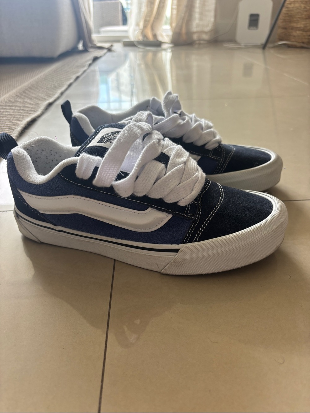 Vans Kids Low Top Sneakers in Navy and White